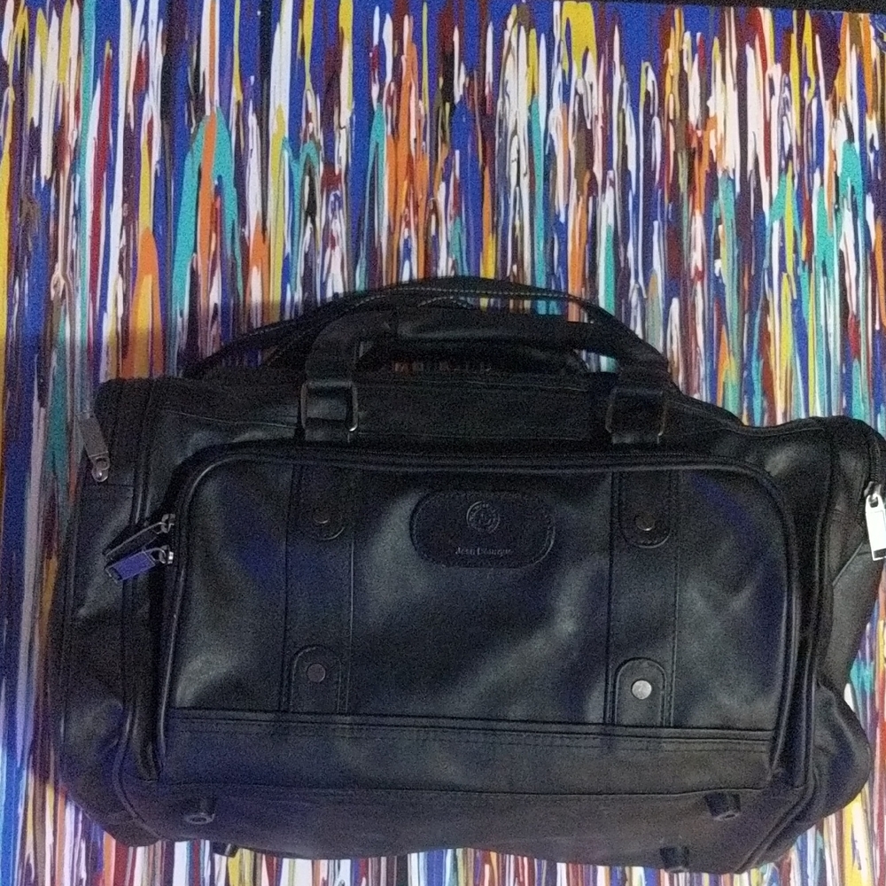La Vallee Du Richelieu Black Leather Golf Bag